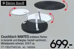 Zurbrüggen Dieter Knoll Couchtisch NANTES Angebot