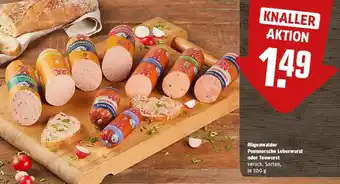 REWE Rügenwalder Pommersche Leberwurst oder Teewurst Angebot