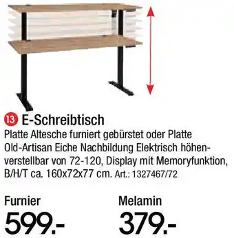 Zurbrüggen E-Schreibtisch Angebot