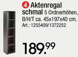 Zurbrüggen Aktenregal schmal Angebot