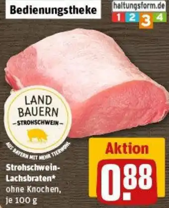 REWE LAND BAUERN Strohschwein- Lachsbraten Angebot