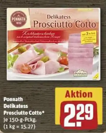 REWE Ponnath Delikatess Prosciutto Cotto Angebot