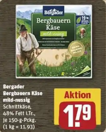 REWE Bergader Bergbauern Käse mild-nussig Angebot