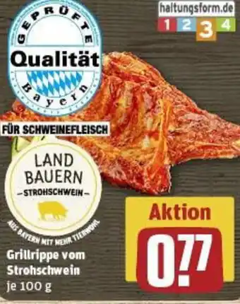 REWE LAND BAUERN -STROHSCHWEIN- Grillrippe vom Strohschwein Angebot