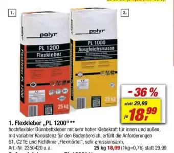 toom Baumarkt polyr 1. Flexkleber,,PL 1200" Angebot