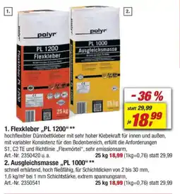 toom Baumarkt polyr 2. Ausgleichsmasse „PL 1000" Angebot