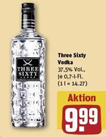 REWE Three Sixty Vodka Angebot