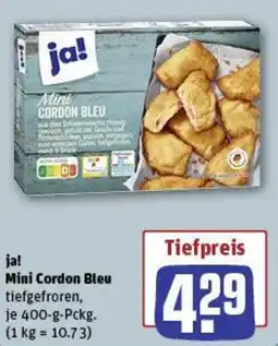 REWE ja! Mini Cordon Bleu Angebot