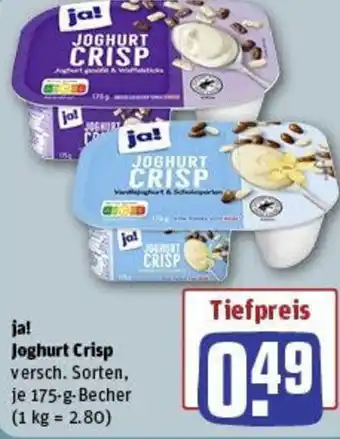 REWE ja! Joghurt Crisp Angebot