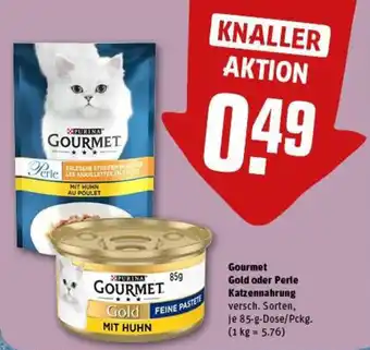 REWE Gourmet Gold oder Perle Katzennahrung Angebot