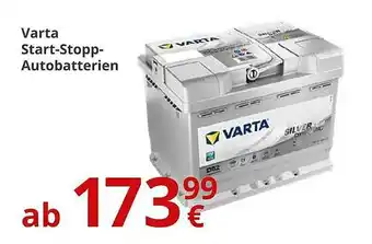 A.T.U. Varta Start-stopp-autobatterien Angebot