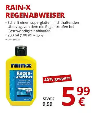 A.T.U. Rain-x Regenabweiser Angebot