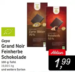 KONSUM Gepa Grand Noir Feinherbe Schokolade Angebot