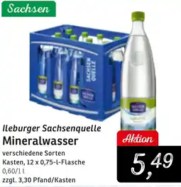 KONSUM Ileburger Sachsenquelle Mineralwasser Angebot