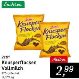 KONSUM Zetti Knusperflocken Vollmilch Angebot