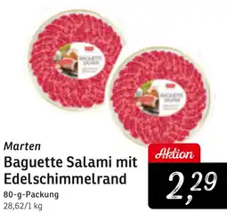 KONSUM Marten Baguette Salami mit Edelschimmelrand Angebot