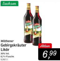 KONSUM Wilthener Gebirgskräuter Likör Angebot