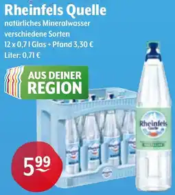 Trink und Spare Rheinfels Quelle natürliches Mineralwasser Angebot