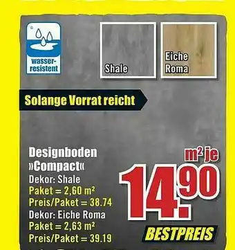 B1 Discount Baumarkt Designboden „compact“ Angebot