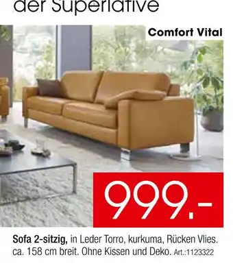 Zurbrüggen Comfort vital sofa 2-sitzig Angebot