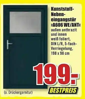 B1 Discount Baumarkt Kunststoff-nebeneingangstür A606we.ant Angebot