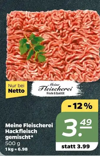 NETTO Meine fleischerei hackfleisch gemischt Angebot