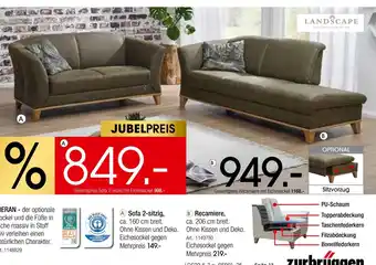 Zurbrüggen Landscape sofa 2-sitzig oder recamiere Angebot