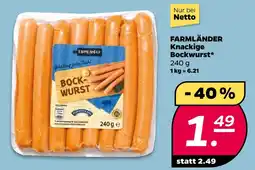 NETTO Farmländer knackige bockwurst Angebot