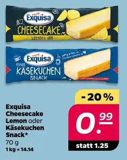 NETTO Exquisa cheesecake lemon oder käsekuchen snack Angebot