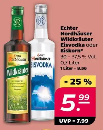 NETTO Echter nordhäuser wildkräuter eisdvodka oder eiskorn Angebot