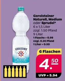 NETTO Gerolsteiner mineralwasser naturell, medium oder sprudel Angebot