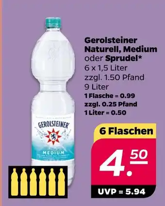 NETTO Gerolsteiner mineralwasser naturell, medium oder sprudel Angebot