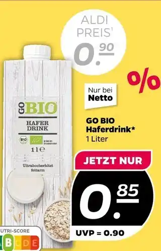 NETTO Go bio haferdrink Angebot