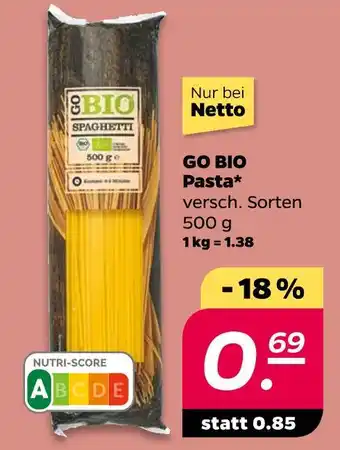 NETTO Go bio pasta Angebot