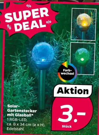 NETTO Solar-gartenstecker mit glasball Angebot