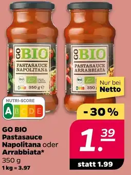 NETTO Go bio pastasauce napolitana oder arrabbiata Angebot