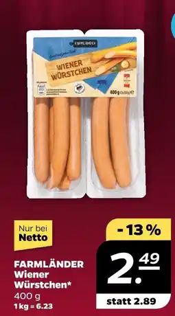 NETTO Farmländer wiener würstchen Angebot