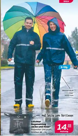 NETTO Leichter regenanzug jacke und hose oder partner regenschirm „rainbow“ Angebot