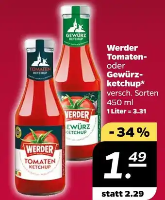 NETTO Werder tomaten- oder gewürzketchup Angebot