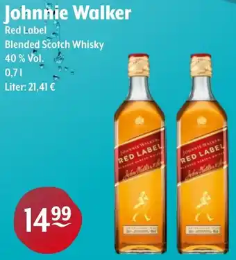 Getränke Hoffmann Johnnie Walker Red Label Blended Scotch Whisky Angebot