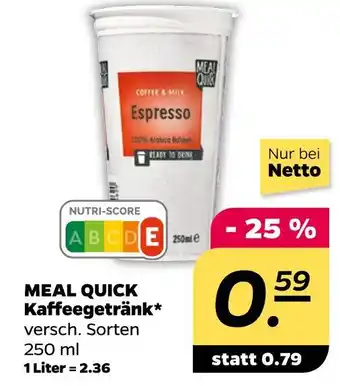 NETTO Meal quick kaffeegetränk Angebot