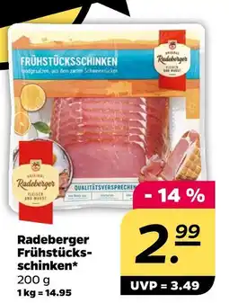 NETTO Radeberger frühstücksschinken Angebot