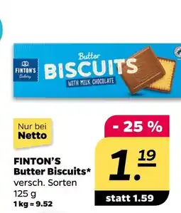 NETTO Finton's butter biscuits Angebot