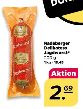 NETTO Radeberger delikatess jagdwurst Angebot