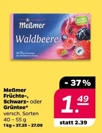 NETTO Meßmer früchte-, schwarz- oder grüntee Angebot