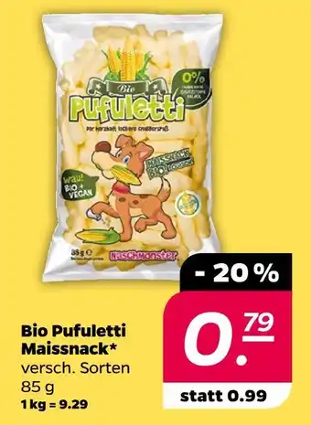 NETTO Bio pufuleti maissnack Angebot