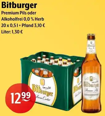 Getränke Hoffmann Bitburger Premium Pils oder Alkoholfrei 0,0% Herb Angebot