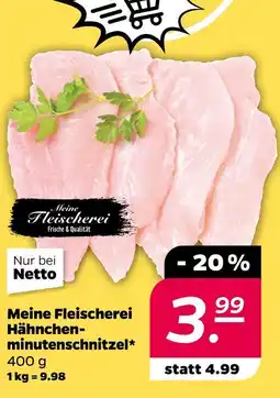 NETTO Meine fleischerei hähnchen-minutenschnitzel Angebot