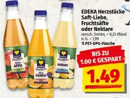 nah & gut EDEKA Herzstücke Saft-Liebe, Fruchtsäfte oder Nektare Angebot