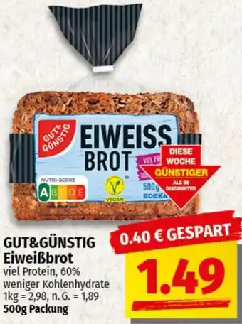 nah & gut GUT&GÜNSTIG Eiweißbrot Angebot